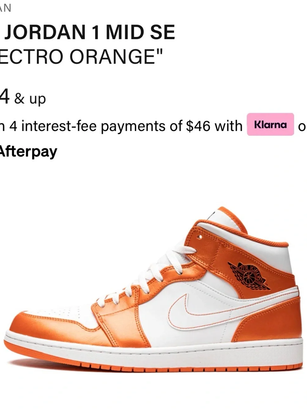 Jordan - Air Jordan 1 Mid SE 'Electro Orange' #Jordan #Jordan1s